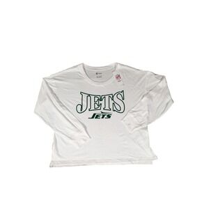 NFL New York Jets White‎ Long Sleeve T-Shirt XL Football Apparel